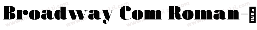 Broadway Com Roman字体转换